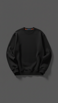 Matte Black Branded Sweatshirt Oversized